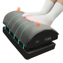 Snailax Foot Rest Under Desk with Adjustable Heights, Office Heated Foot Rest with Double Layer, Ergonomic Foot Stool with Vibration Massage