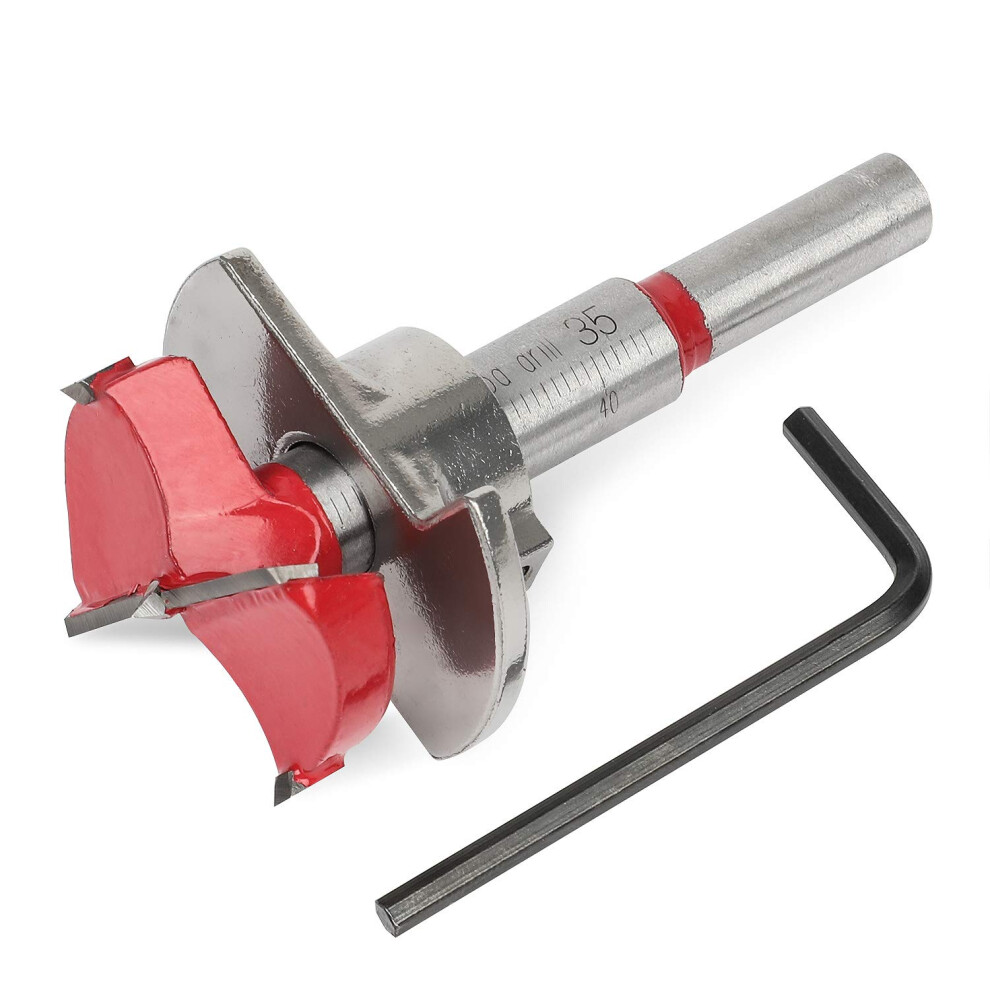 Forstner Drill Bit Tungsten Carbide Woodworking Hinge Hole Cutter With Depth Stop (35Mm) 5051226652264