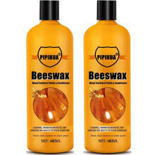 PIPIHUA Beeswax Polish for Wood & Furniture - Natural Wood Wax for All Types, Furniture Polish to Enhance & Protect Any Wooden Surface, 480ml