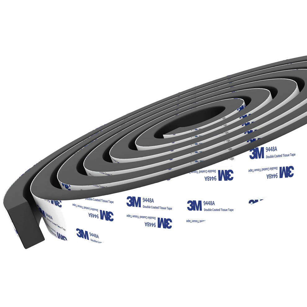 Tapel Draught Excluder Weather Stripping Foam Tape With 3M 9448 Adhesive - Super Strength Sealing Tape For Door Window Draft Seal Sound Insulation 5051226645679