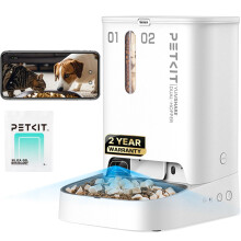 PETKIT Automatic Cat Feeder with Camera, Dual Hopper for Mixed Diets & Multi-Cat Feeding, 1080P HD Video with Night Vision, 2-Way Audio