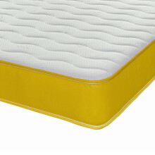 eXtreme comfort ltd Cooltouch Colours Yellow Small Single Mattress - 75x190cm, 18cm deep. Memory Foam and Coil Spring Hybrid, Plush Comfort
