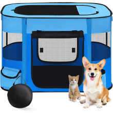 Floving Portable Doghouse Pet fence 70x55x45cm Foldable Pet playpen Rectangle Delivery Room Cat Nest Cat den Puppy house Kennel Closed Pets Tent with