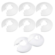 GRVICH 8 PCS Plastic Radiator Pipe Covers Pipe Collars White Radiator Pipe Collars, Radiator Pipe Covers White Pipe Covers