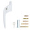 XFORT Cranked Locking Window Handle Installation Kit in White, Left Hand UPVC Window Handle Replacement, Offset Lockable Window Lever 1