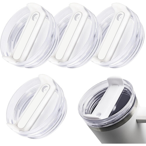 Stanley 40oz drinkbekerdeksels, morsbestendig, transparant, 4-pack