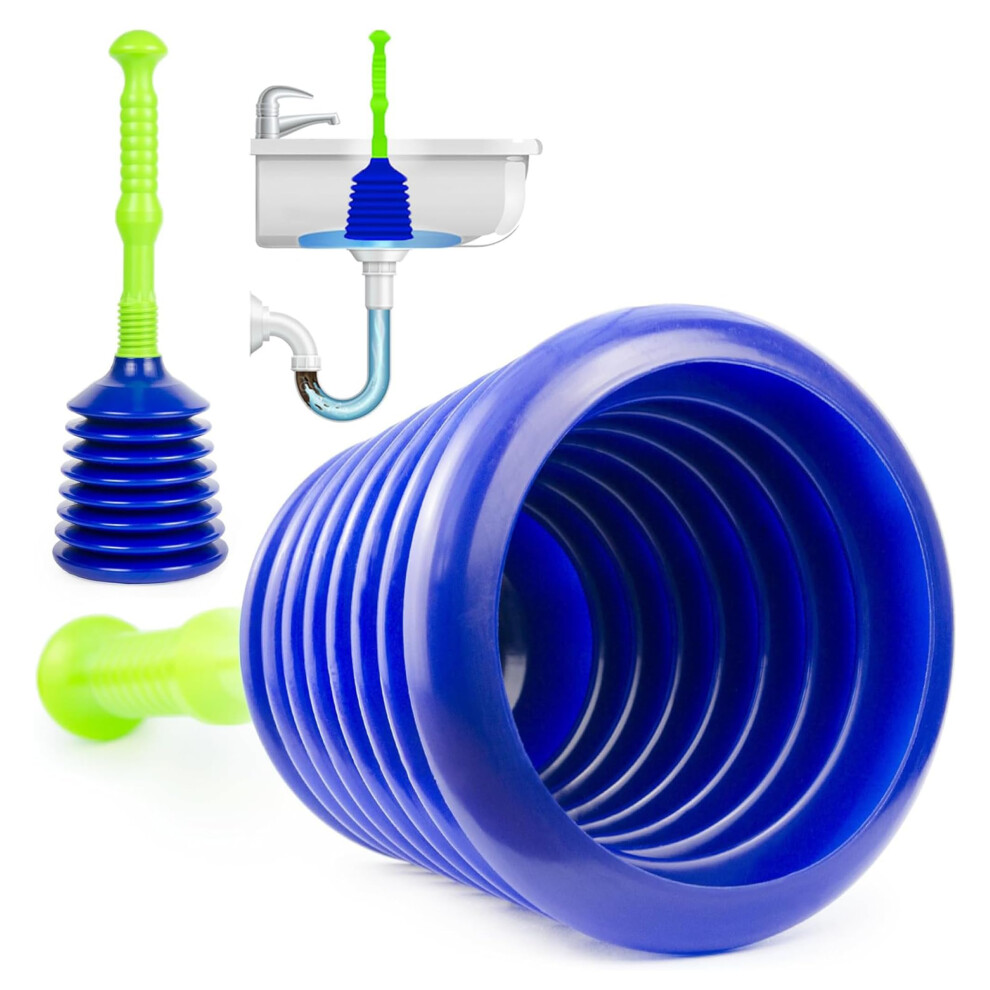 Luigi's Sink Plunger - Drain Plunger Sink Unblocker - Plungers For Unblocking - Drain Plungers For Bathroom Kitchen Bath Shower 5051226660054