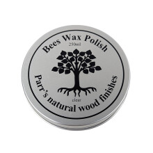 Beeswax Polish for wood & furniture- clear finish- 100% Organic - 250ml - contains no solvent- all natural & eco friendly - protects & enhances all w