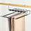 2 Pack Trouser Hangers Space Saving - 5-in-1 Non-Slip Multi-Layer Space Saving Hanger, Clothes Hangers for Wardrobe 1