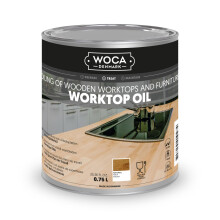 WOCA Worktop Oil Natural, Food Safe Wood Oil for Kitchen Worktops, Chopping Boards and Wood Furniture, Penetrating Finish, 750 ml