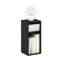 Furinno FULDA Book Shelf, 2-Tier Narrow Bookshelf, Bookcase with 10-In Width Storage Shelf, 9.3 x 9.8 x 21.2, for Living Room, Bedroom, Home Office