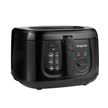 Emperial 2.5L Deep Fat Fryer Adjustable Temperature Control & Removable Basket 1800W - Black