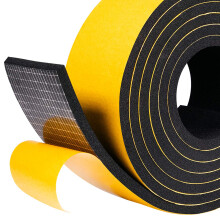 fowong Self-Adhesive Foam Tape 4 M Long X 50 mm Wide x 6 mm Thick High Density Neoprene,Anti-Vibration,Anti-Collision Weather Stripping Gasket Seal S