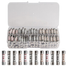 100 PcsFuses 13/10/5/3 Amp Fuses Mixed Household UK, BS1362 Fuse Set, Electrical Ceramic Household Mains Fuses Domestic Mains Plug Top Fuse Kit
