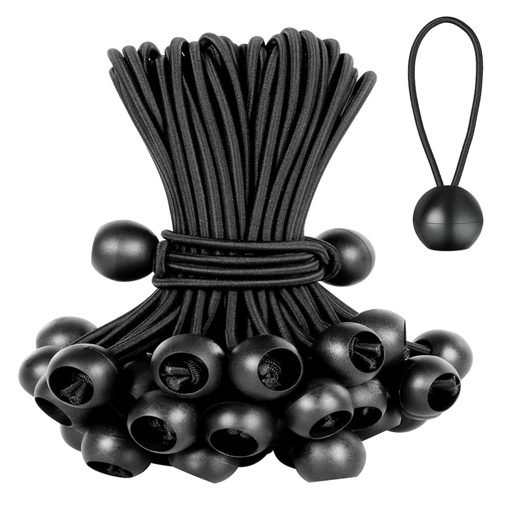 Obidodi 30Pcs Bungee Cords With Balls, 4 Inch Flag Bungees, Bungee Balls For Tarpaulins, Banner, Tarp, Pavilions, Tents, Bungee Hooks, Holder 5051226653995