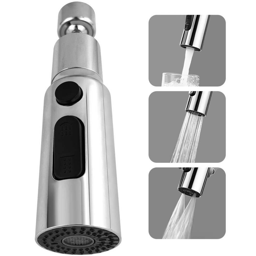 Kitchen Tap Spray Head, Tap Extender For Kitchen Sink, 360 Swivel Spout, 3 Function Sink Tap Faucet Attachment 5051226656705