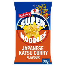 Batchelors Super Noodles Japanese Katsu Curry Flavour, Instant Snack Ready in 4 Minutes, 90 g Packet (Pack Of 1)