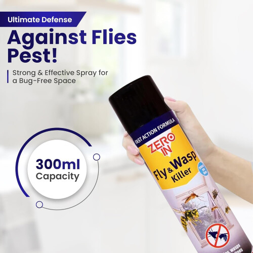 Quebec Fly & Wasp Killer Spray 300ml 1