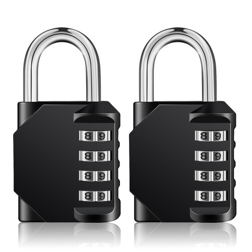 ZHEGE Combination Padlocks, Locker Locks, 4 Digit Combination Locks, Gym Padlocks, School Locker Padlocks