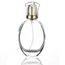 Enslz 50ml 1.7 oz Vintage Pumpkin Shape Spray Bottle Refillable Crystal Glass Atomizer Empty Fine Mist Spray Perfume Bottles (Oval)