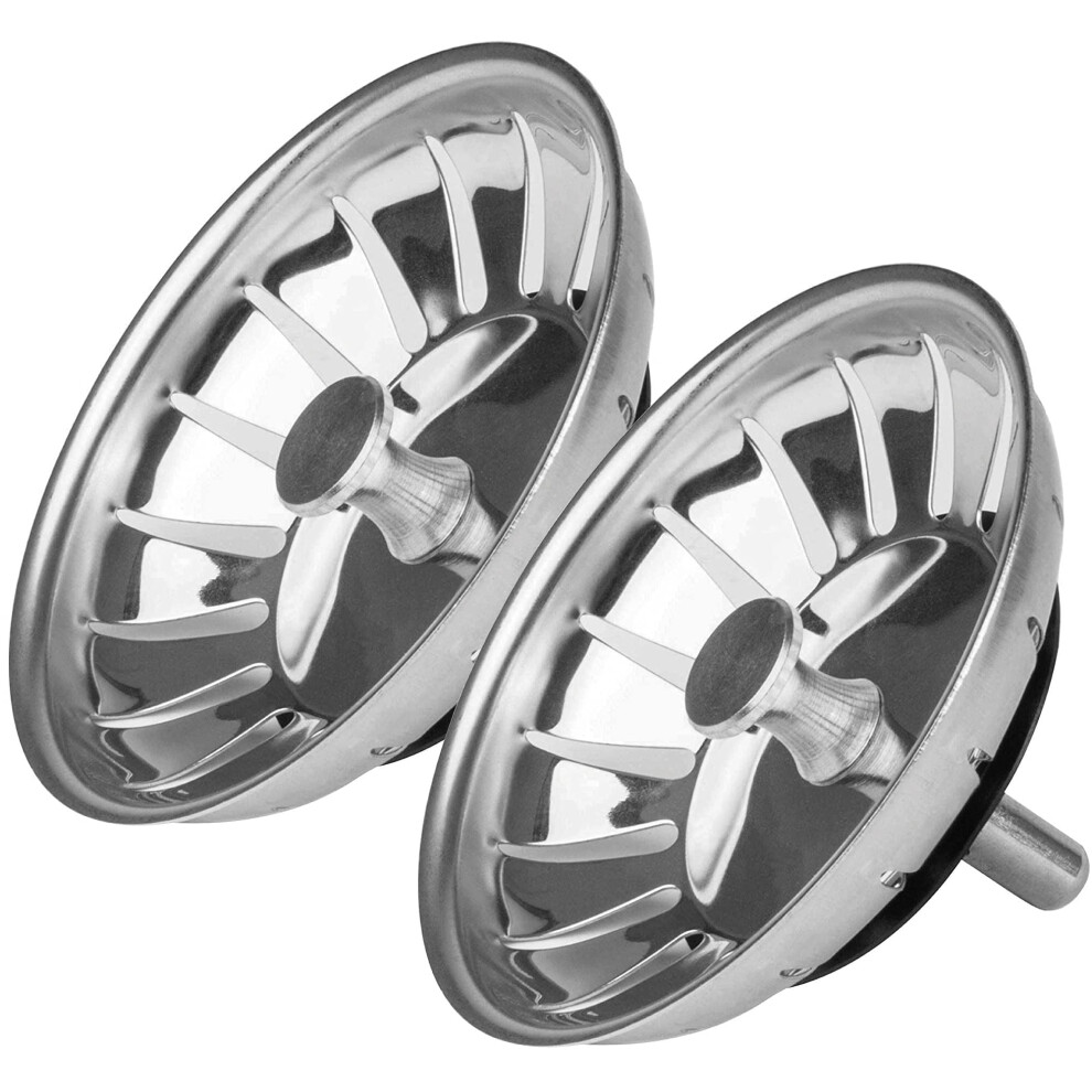 Andrew James Stainless Steel Sink Strainer Plug For Food Waste, 83Mm Diameter Drain Basket Filter 5051226654558