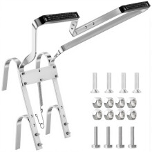 Heavy Duty Aluminum Ladder Standoff - V-Shaped Ladder Stabilizer with Anti-Slip Rubber Bumper, Universal Fit for Most Ladders