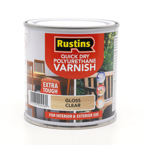 Rustins Rustins Quick Dry Polyurethane Varnish Gloss Clear 250ml