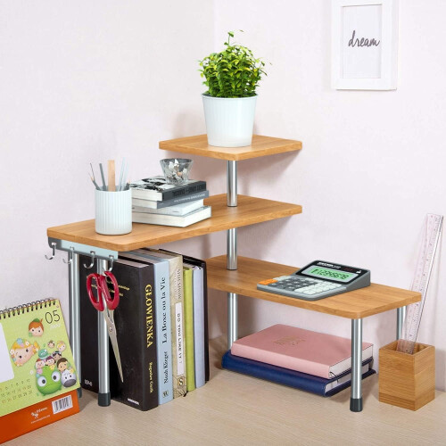 3 Tier Counter Corner Shelf Spice Racks Storage Organizer Kitchen Bathroom Table 1