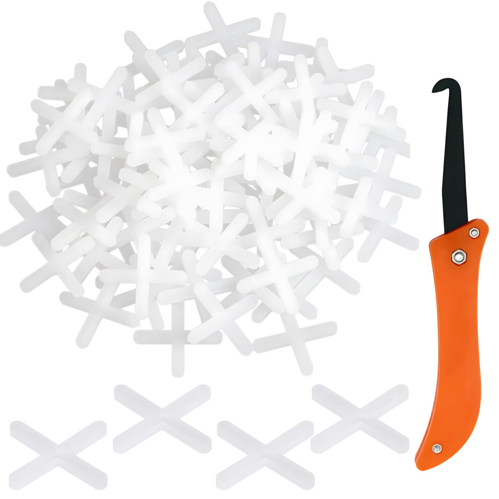 Tile Spacers 3Mm With Gap Removal Tools, 600 Pcs Plastic Cross Shaped Gasket Spacers 5051226651687