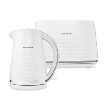 Morphy Richards Hive Kettle and Toaster Set, 1.5L Fast Boil Easy Fill Kettle, 2-Slice Variable Browning Toaster, Matching Set, 3KW/850W