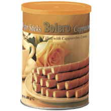 Bolero Chocolate TIN Wafer Sticks Cappuccino, 400g