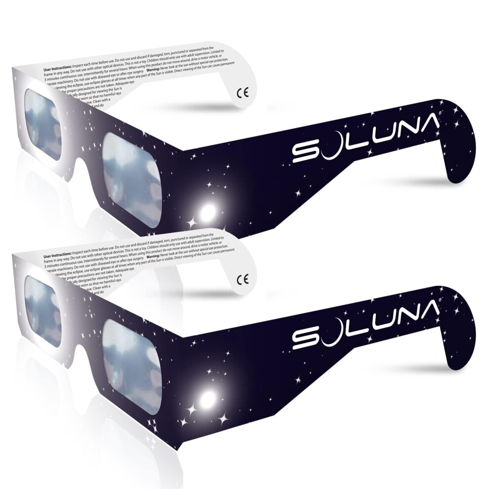 Solar Eclipse Glasses - Ce And Iso Certified Safe Shades For Direct Sun Viewing 5009092898965