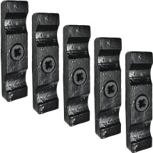 IRONTITE 5Pc Black Turn Button Latch 50mm (2") Turn Buttons, Cupboard Latch, Turn Button Fastener Cabinet Latch, Screws Included