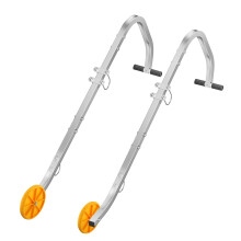 Roof Ladder Hook Kit Ladder Accessory - Universal Roof Hook for Extension Ladders with Wheel and Rubber Grips