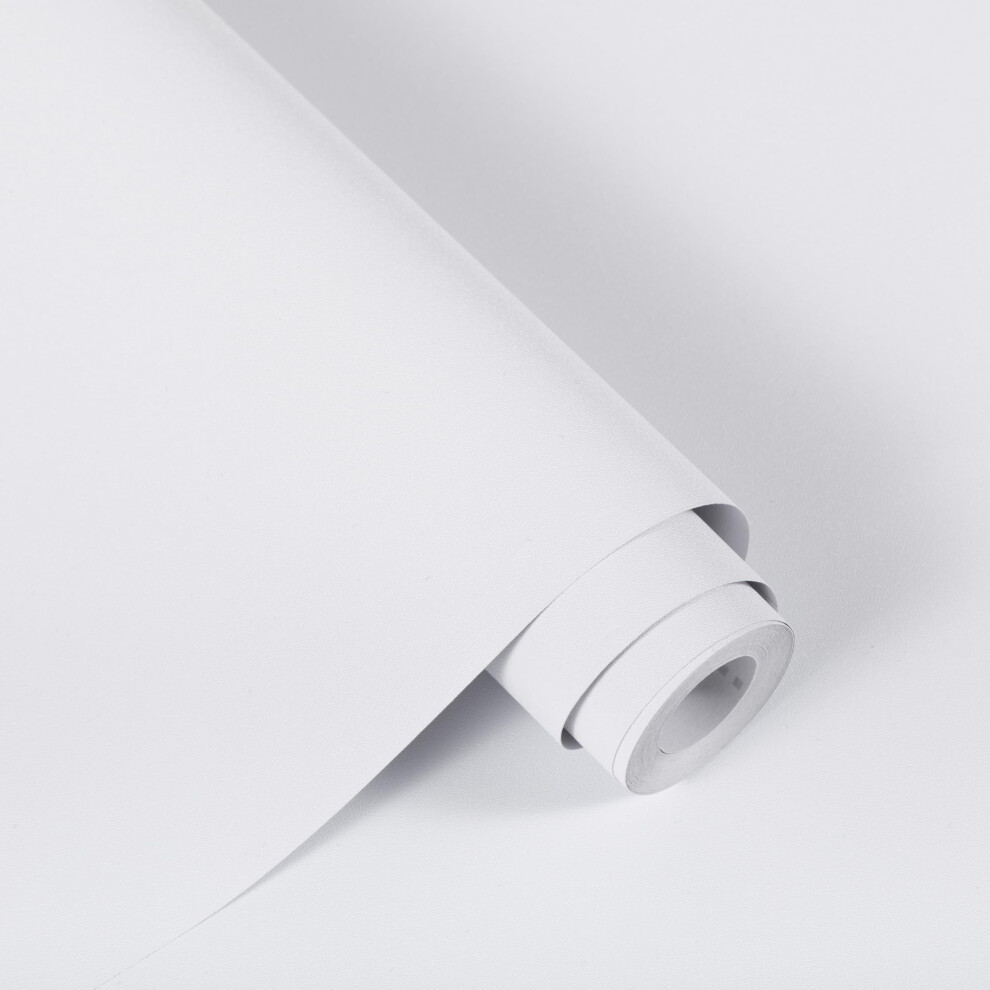 Alened Sticky Back Plastic White Vinyl Wrap Matt 40X300cm Self Adhesive Wallpaper Peel And Stick Waterproof Removable For Kitchen Cupboard Furniture 5051226653759