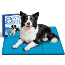 Bamda Dog Cooling Mat 90 x 50cm, GRS Certified- Upgrade Materials- Non-Toxic Solid Gel, Self Cools mat for dogs, Fast Cooling Relief in Hot Summer