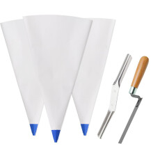 Tahikem 3 Pack Tile Grout Masonry Mortar Bag, 30 x 60 cm Heavy Duty Tear Resistant Puncture Tip Cement Sealer, Grouting Bag (12x24 inch, Blue)