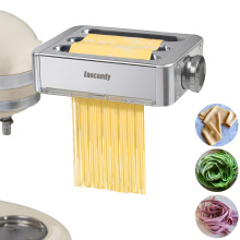 Eascandy Stainless Steel Pasta Attachment for KitchenAid, Metal 3-in-1 Pasta Attachment for KitchenAid Stand Mixer