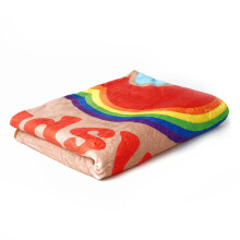 Extra large LGBTQ+ Rainbow inspired dog blanket - 150x120cm soft fluffy Washable Dog Blanket or Throw for Sofa, Bed, Car or Outside use