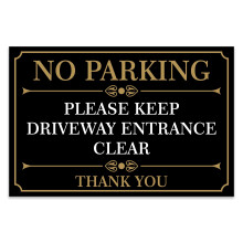 RDLCAR No Parking Sign Keep Driveway Clear Sign 1mm PVC Polite Notice No Parking Sign 200 x 300mm Weatherproof No Parking Signs Driveway