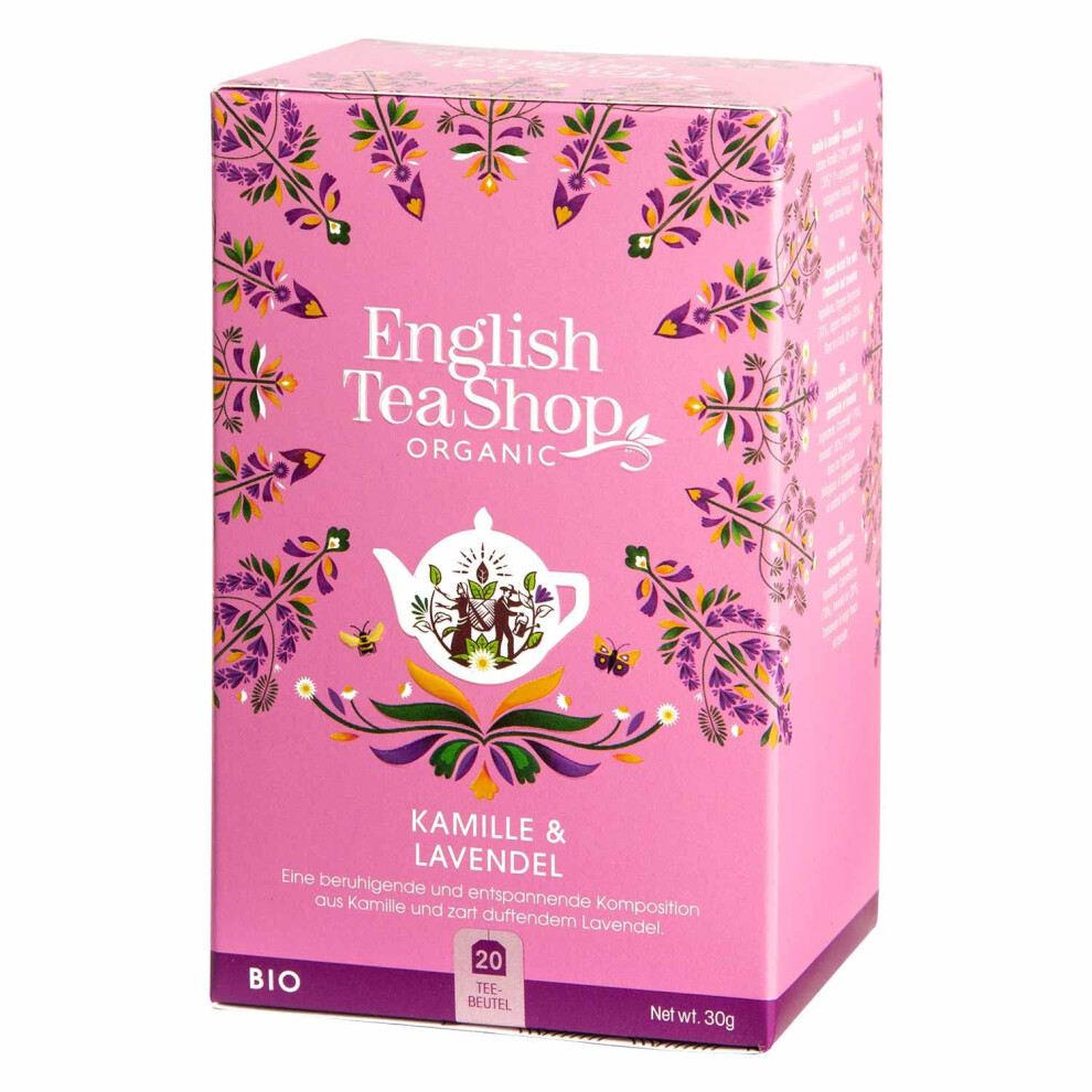 English Tea Shop Organic Chamomile & - 20 Tea Bag Sachets, 30 G Br394196 Lavender