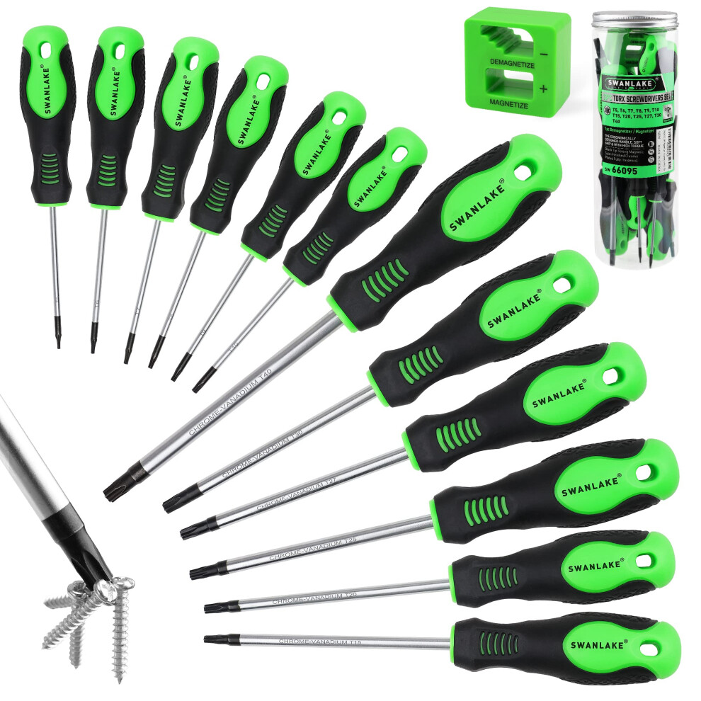 Swanlake 13-Piece Magnetic Torx Screwdrivers Set, Magnetic Torx Driver Star Screwdrivers Set T5 - T40 Best Choice 5006311124218