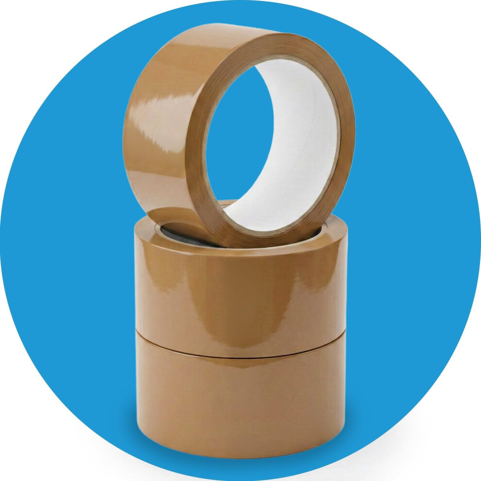 Stick Well Packaging Tape, Industrial Brown Parcel Tape 3 Rolls With Low Noise - 48Mm X 66M, Secure Sticky Brown Tape For Box Packaging, Moving Boxes 1390599907231