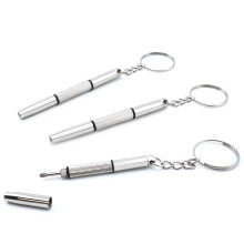 Cretty-Meet 3 PCS Mini Portable Screwdrivers for Glasses, 3-in-1 Keyring Eyeglasses Repair Kit Flat Head Phillips Hex Handy Tiny Screw Drivers for