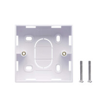 VCELINK Surface Mount Back Box 32mm Deep, Single Gang Shatter-Resistant ABS Pattress Box for Ethernet Socket and Wallplate