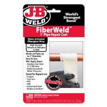 New J-B Weld FiberWeld Pipe Repair Cast 1" Kit 2.5Cm X 121Cm, Packaging May Vary