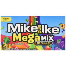 Mike and Ike Mega Mix Chewy Candies, Assorted Fruit, 141g