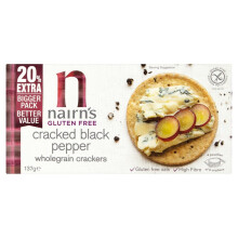 Nairns Gluten Free Cracked Black Pepper Crackers 1