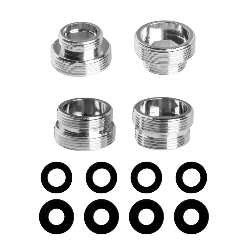 4 Pcs Tap Faucet Adapter Kit, M16 To M22,M18 To M22, M20 To M22, M22 To M22 Male Thread, Universal Tap Adapter For Kitchen Sink Tap Aerator Connector 5051226655043