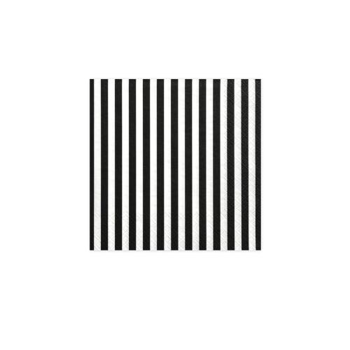 Servietten Stripes Black/White, 33 x 33 cm, 20 pcs.